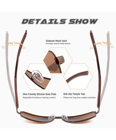 Square Al-Mg Alloy Pilot Polarized Sunglasses for Men Vintage Rectangle UV400 Protection 2019 Trendy MOS05 - CB18XDQ84C7 $18.72