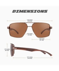 Square Al-Mg Alloy Pilot Polarized Sunglasses for Men Vintage Rectangle UV400 Protection 2019 Trendy MOS05 - CB18XDQ84C7 $18.72