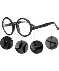 Oversized Vintage Round Glasses Frame Inspired Eyeglasses Circle Clear Lens - Matte Black - CT17Z3EYLRX $12.53