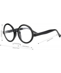 Oversized Vintage Round Glasses Frame Inspired Eyeglasses Circle Clear Lens - Matte Black - CT17Z3EYLRX $23.80