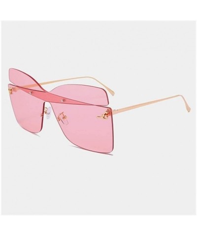 Butterfly Oversized Butterfly Shape Women Sunglasses Colorful Trimming Big Box Sun Glasses Pink - C5 - CY198UNTXI2 $18.34