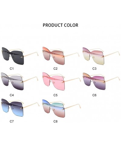 Butterfly Oversized Butterfly Shape Women Sunglasses Colorful Trimming Big Box Sun Glasses Pink - C5 - CY198UNTXI2 $7.72