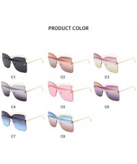 Butterfly Oversized Butterfly Shape Women Sunglasses Colorful Trimming Big Box Sun Glasses Pink - C5 - CY198UNTXI2 $7.72