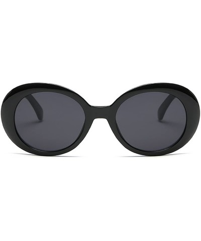 Oval Alien Eye Shape Fancy sunglass/ New Fashion - Black - CX18DI8L44E $14.70