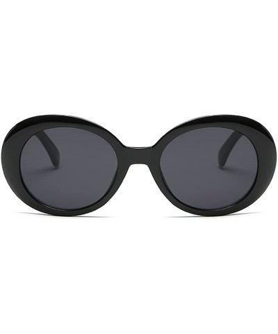 Oval Alien Eye Shape Fancy sunglass/ New Fashion - Black - CX18DI8L44E $14.70