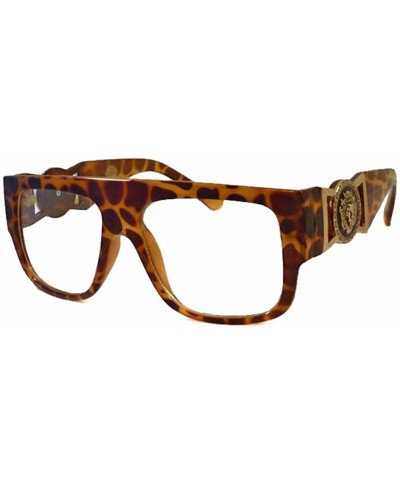 Oversized RETRO Millionaire Hip Hop Rapper DJ Night Club Clear Lens Eye Glasses TORTOISE - C011P4Y5OB9 $19.44