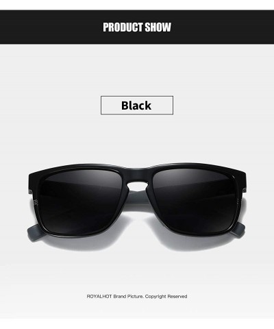 Oval Men Women Polarized Sunglasses Elastic Cosy TR90 Frame Driving Sun Glasses Shades Male 90080 - Black - C318X2H8QAZ $12.49