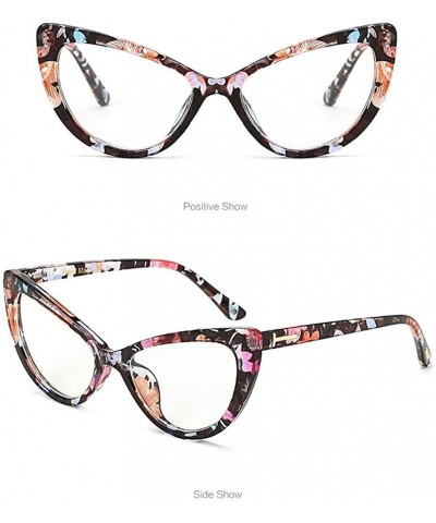 Rectangular Fashion Vintage Cat Eye Big Frame Sunglasses-Retro Eyewear Fashion Ladies Man - E - C018Q2UC8EX $8.33