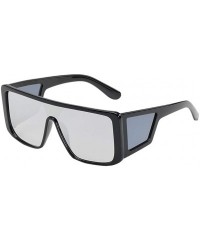 Semi-rimless Sunglasses Mens Polarized Irregular - E - CH18TS7CDRR $9.79
