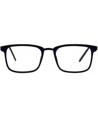 Rectangular Reading Glasses Unisex Magnified Eyeglasses Rectangular Fashion Frame - Navy Gunmetal - CT18E7YWGUW $9.48
