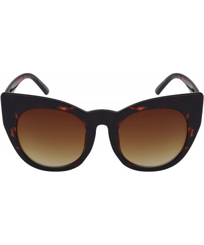 Cat Eye Retro Inspired Bold Cat Eye Sunglasses with Gradient Lens 32039P-AP - Demi - C812F0GT0KV $9.85