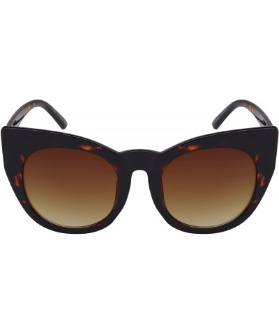 Cat Eye Retro Inspired Bold Cat Eye Sunglasses with Gradient Lens 32039P-AP - Demi - C812F0GT0KV $9.85